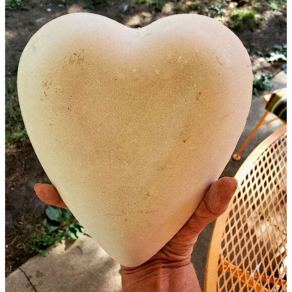 Cement Heart Shaped Bee Watering Station, Butterfly Puddler Dish, Pollinator - Picture 4 of 4